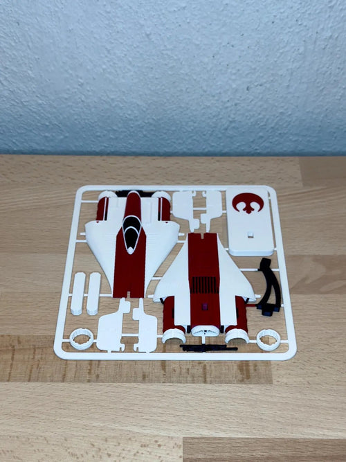 A-wing-inspirerad Kit Card – 3D-printad byggmodell - SwePrint3D