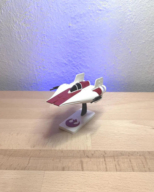 A-wing-inspirerad Kit Card – 3D-printad byggmodell - SwePrint3D