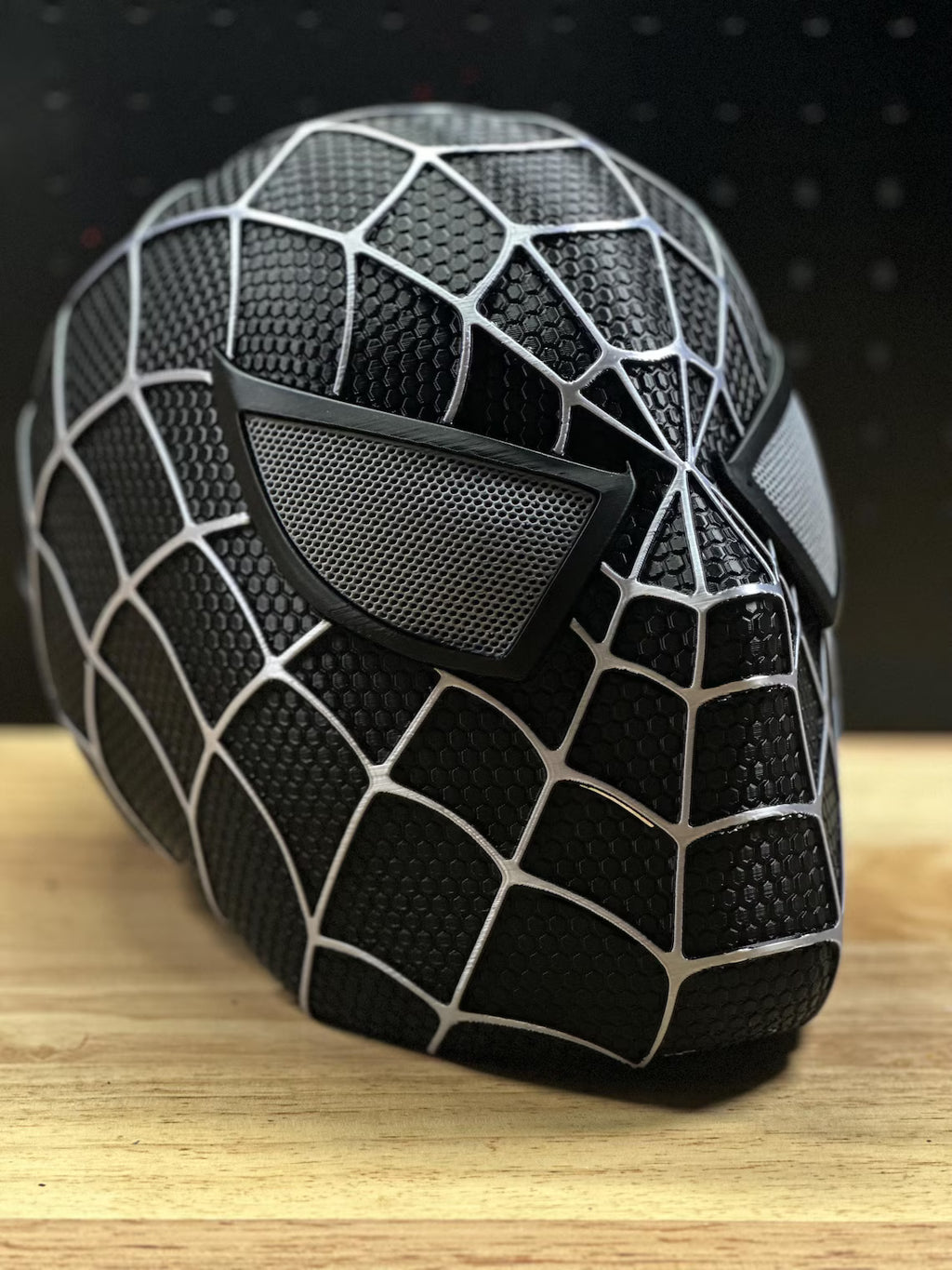 Spider-Man 3 Black Suit-hjälm – 3D-printad cosplaymodell