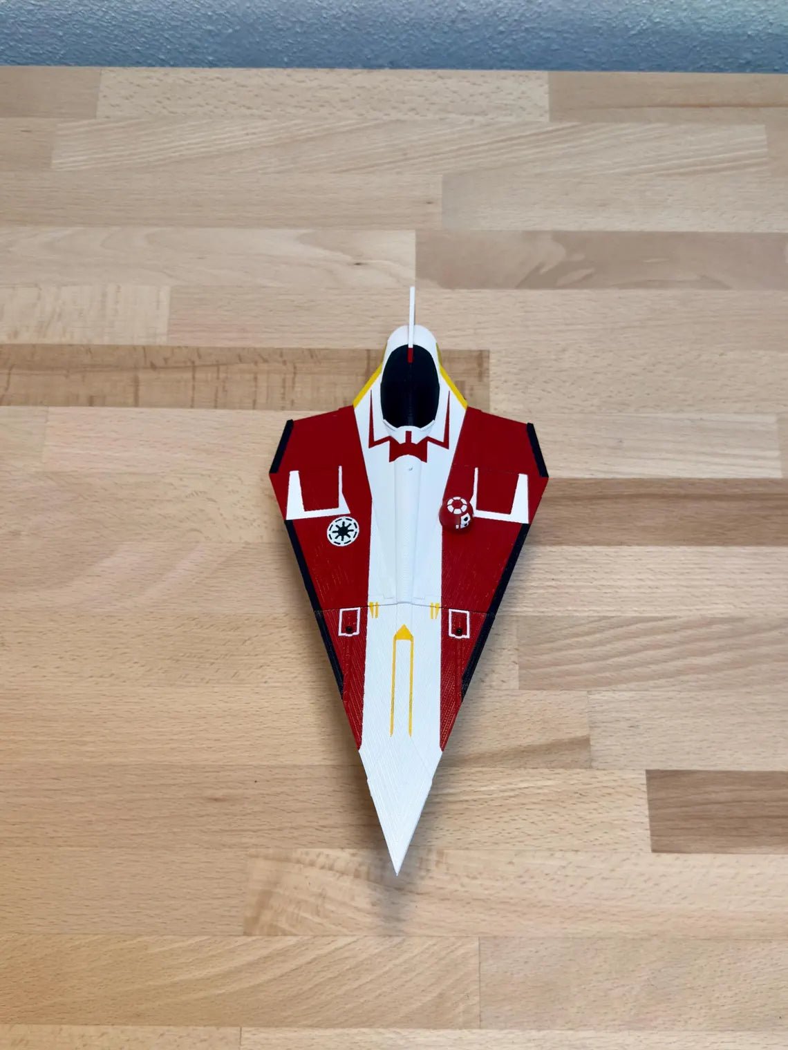 Obi-Wan Kenobis Jedi Starfighter-inspirerad Kit Card – 3D-printad byggmodell - SwePrint3D