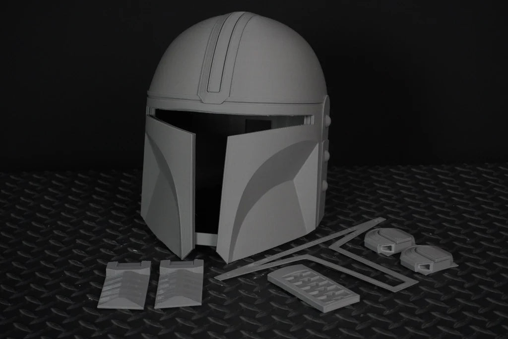Mandalorian-inspirerad hjälm – 3D-printad cosplaymodell