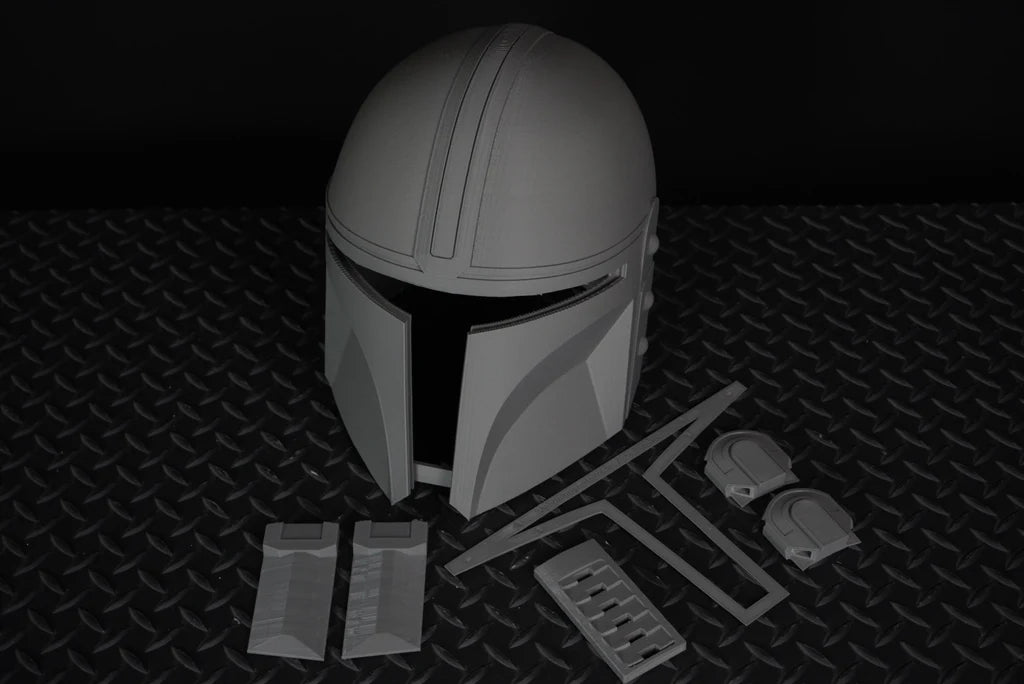 Mandalorian-inspirerad hjälm – 3D-printad cosplaymodell